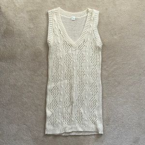 Aqua Sleeveless Sweater Tunic